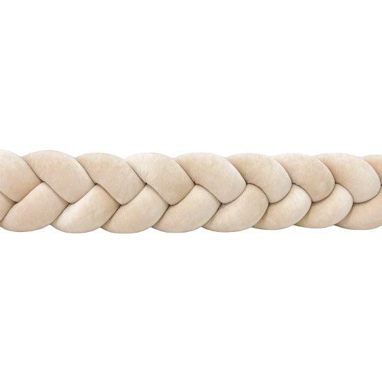 Bettschlange geflochten Velours – Bettumrandung für Schutz, Geborgenheit & Komfort