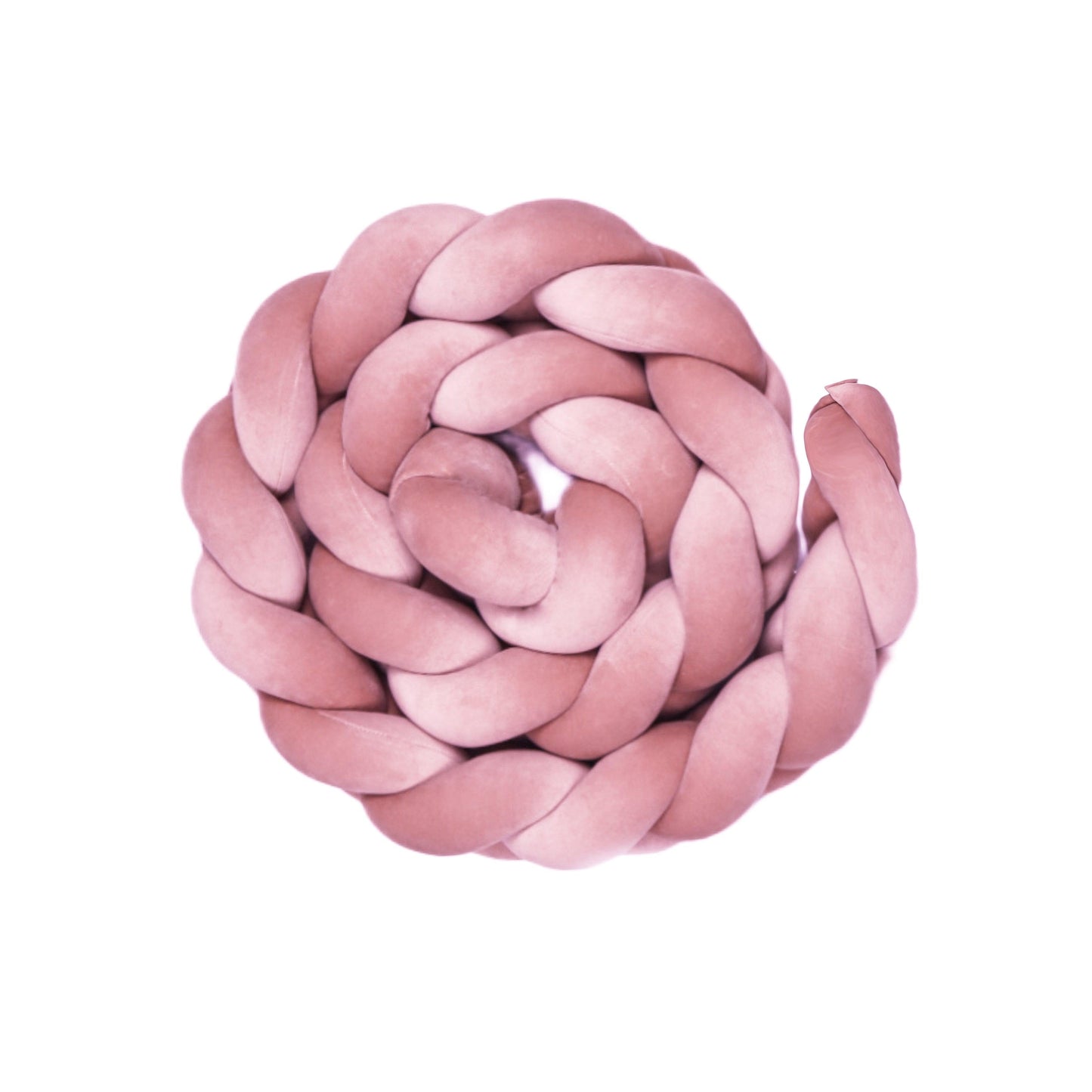 Bettschlange geflochten Velours – Bettumrandung für Schutz, Geborgenheit & Komfort