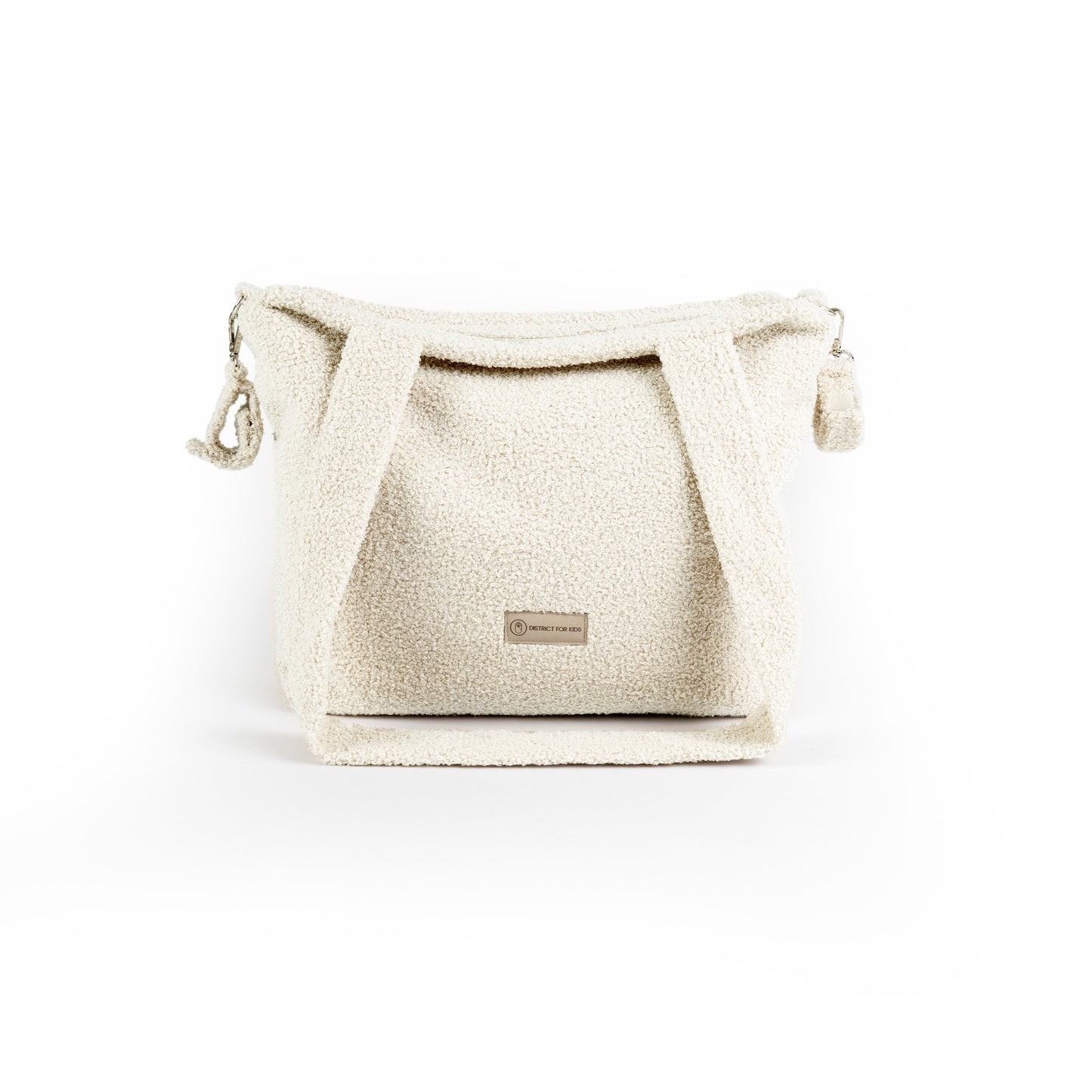 Wickeltasche Bouclé Teddystoff für den Kinderwagen - Mom bag