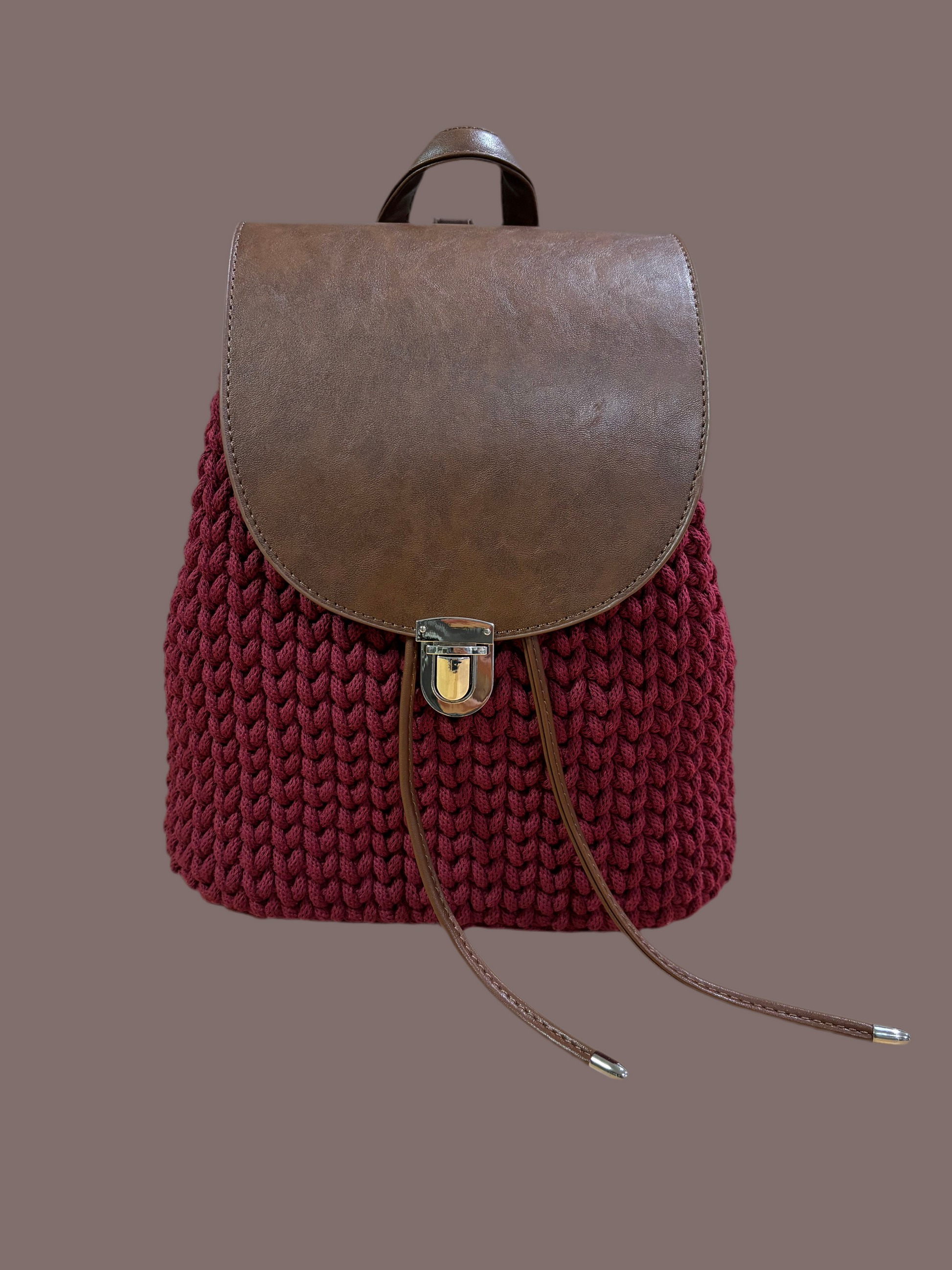 Zainetto Uncinetto Facile Zainetto Fatto A Mano Con Pelle Vegana