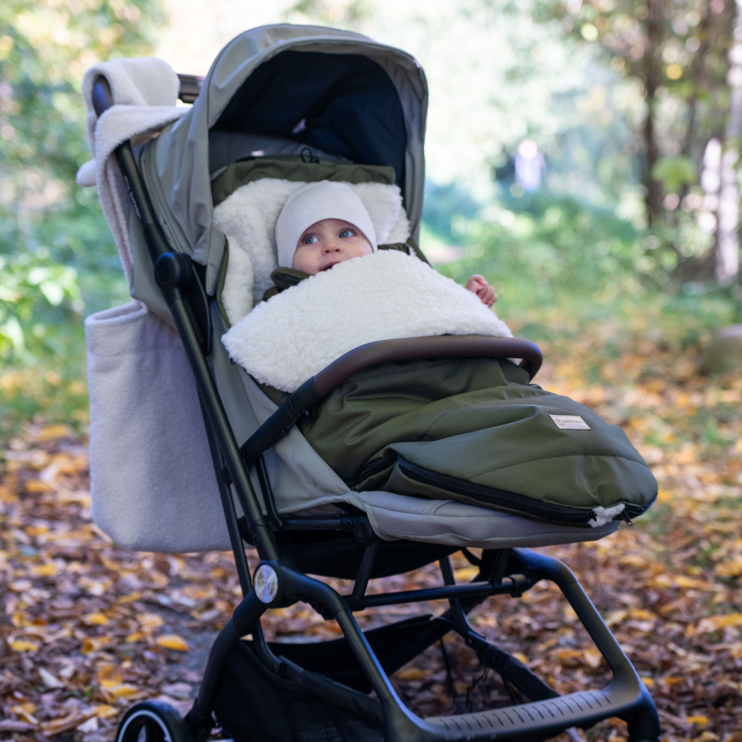 Winterfußsack wasserabweisend Innenfutter aus Merinowolle - Kinderwagen