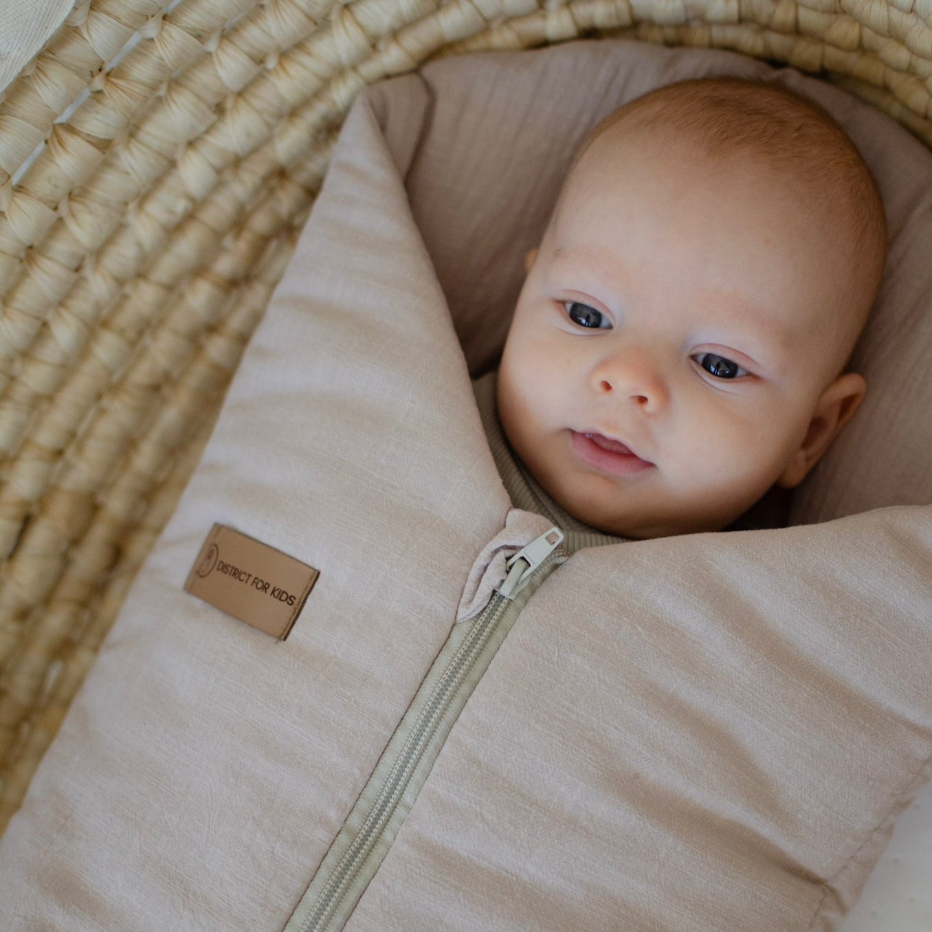 Pucksack Leinen mitwachsend - Atmungsaktiver Babyschlafsack