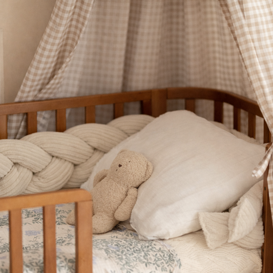 Bettschlange Baby geflochten Cord – Bettzopf & Bettumrandung fürs Babybett