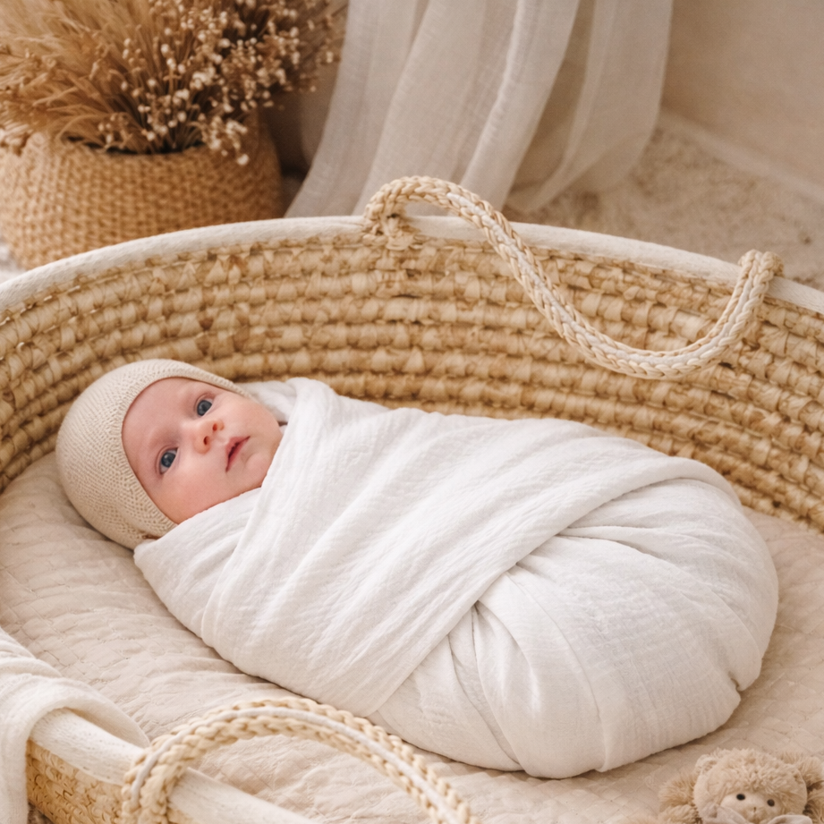 Decke Leinen Premium - Mulltuch, Schmuse- & Puckdecke