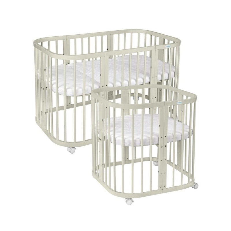 Babybett 7-in-1 – Ein Bett für viele Jahre - mitwachsend | Quadratische Form