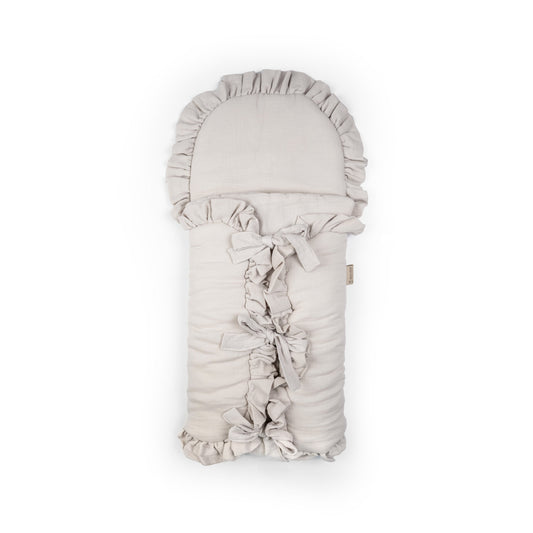 Babyschlafsack Cuddly Musselin mit Schleifen - ganzjähriger Puckschlafsack