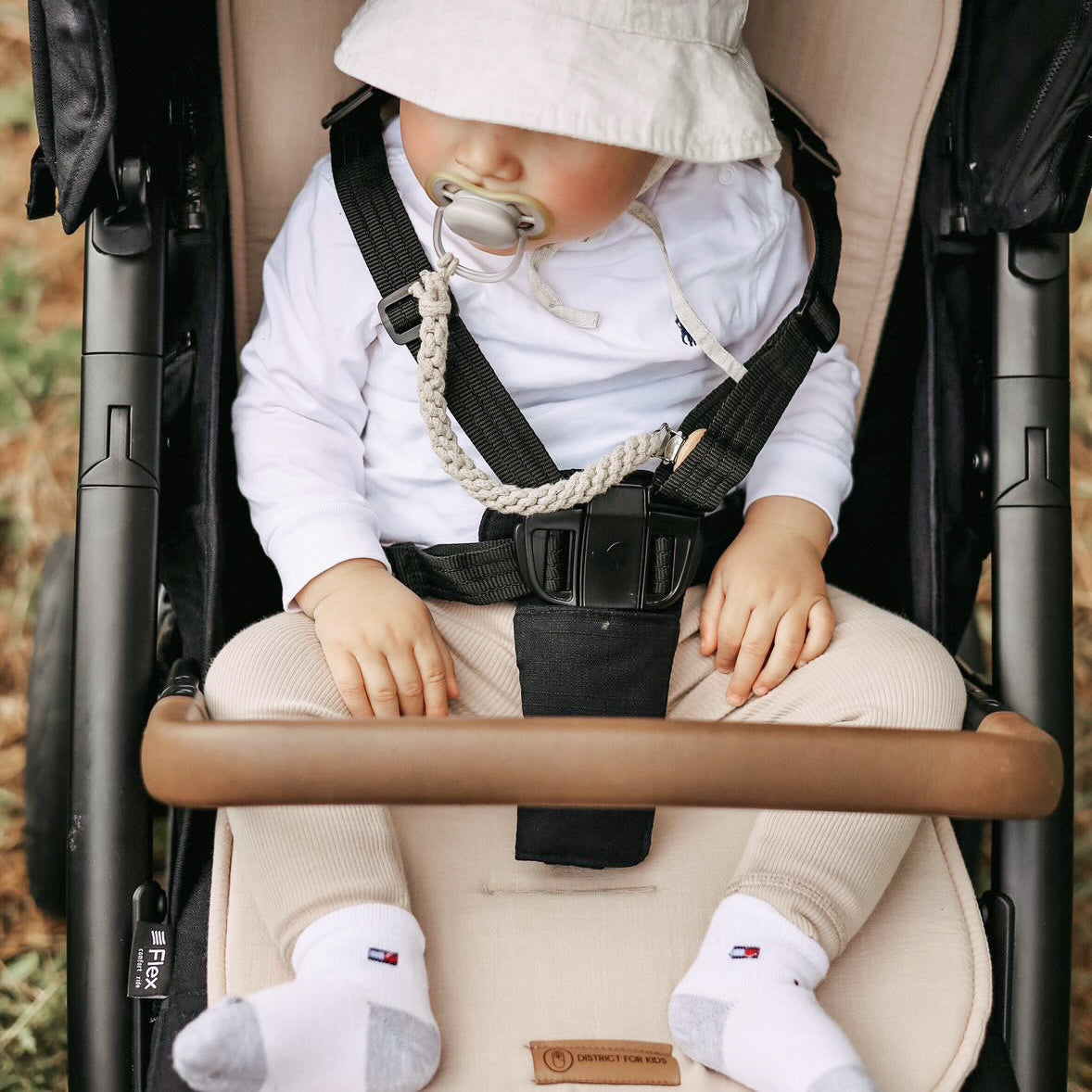 Sitzauflage Leinen für den Kinderwagen - universell passend