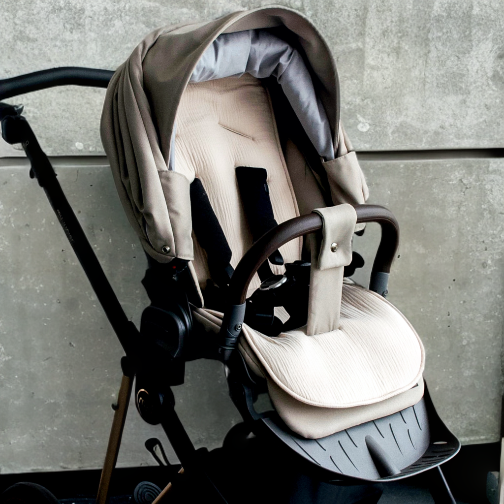 Sitzauflage Musselin für den Kinderwagen - universell passend