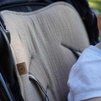 Sitzauflage Musselin für den Kinderwagen - universell passend