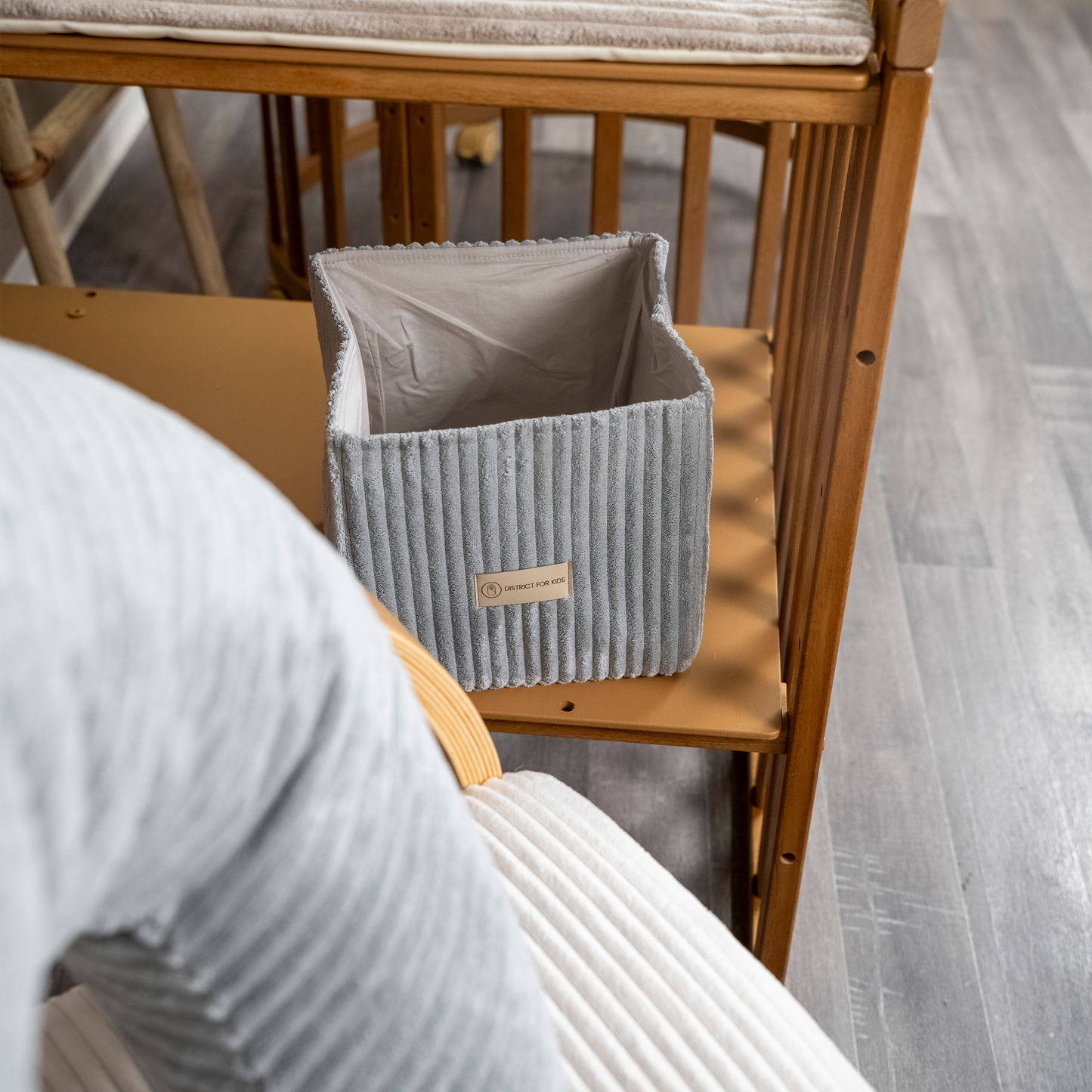 Wickeltisch-Korb Cord – praktisches Utensilo für Wickeltisch & Babyzimmer