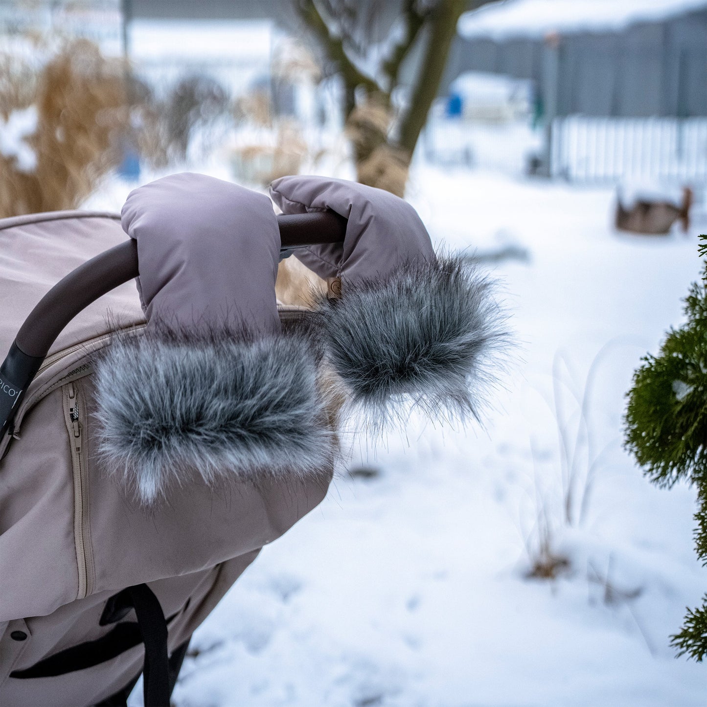 Handschuhe mit Fell für Kinderwagen – Handwärmer