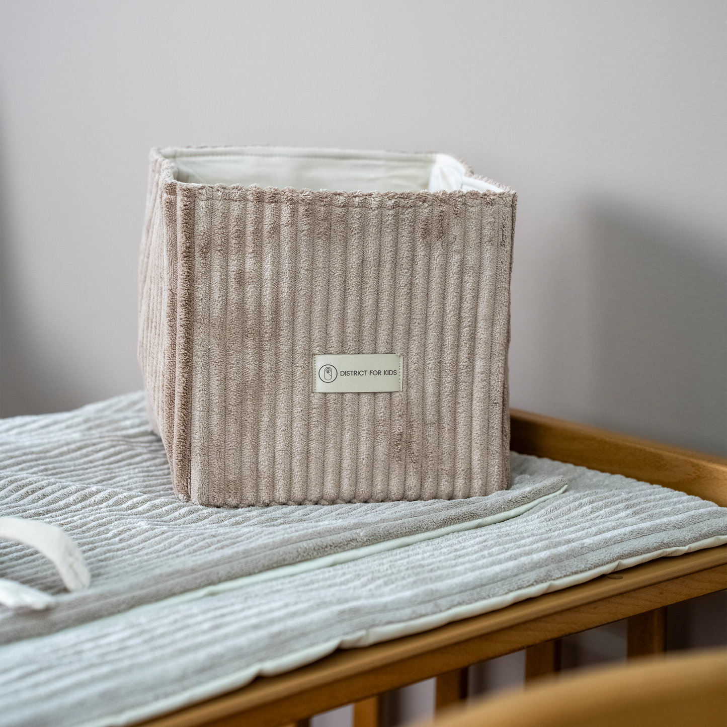 Wickeltisch-Korb Cord – praktisches Utensilo für Wickeltisch & Babyzimmer