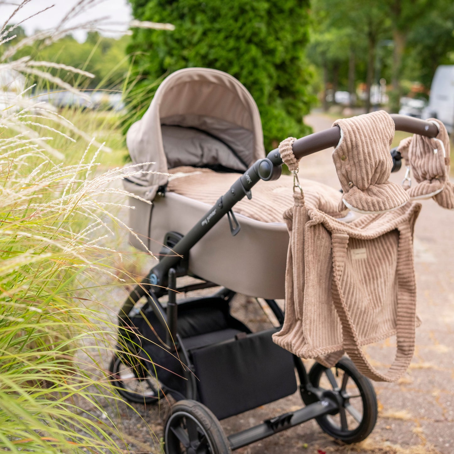 Handschuhe Cord für den Kinderwagen - Handwärmer