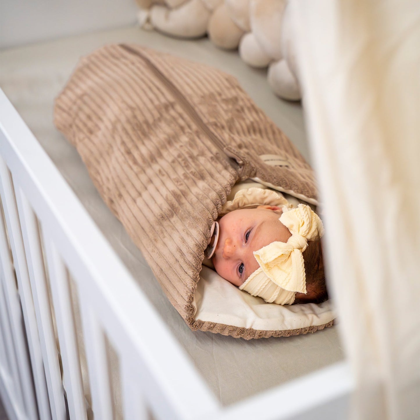 Pucksack Cord mitwachsend - Wärmender Ganzjahres Babyschlafsack