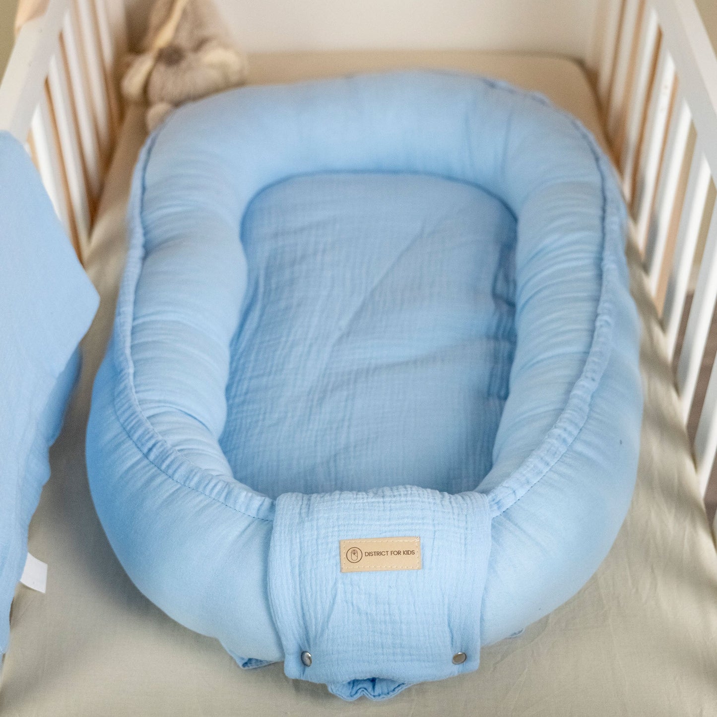 Babynestchen Musselin – Weicher mitwachsender Baby Kokon