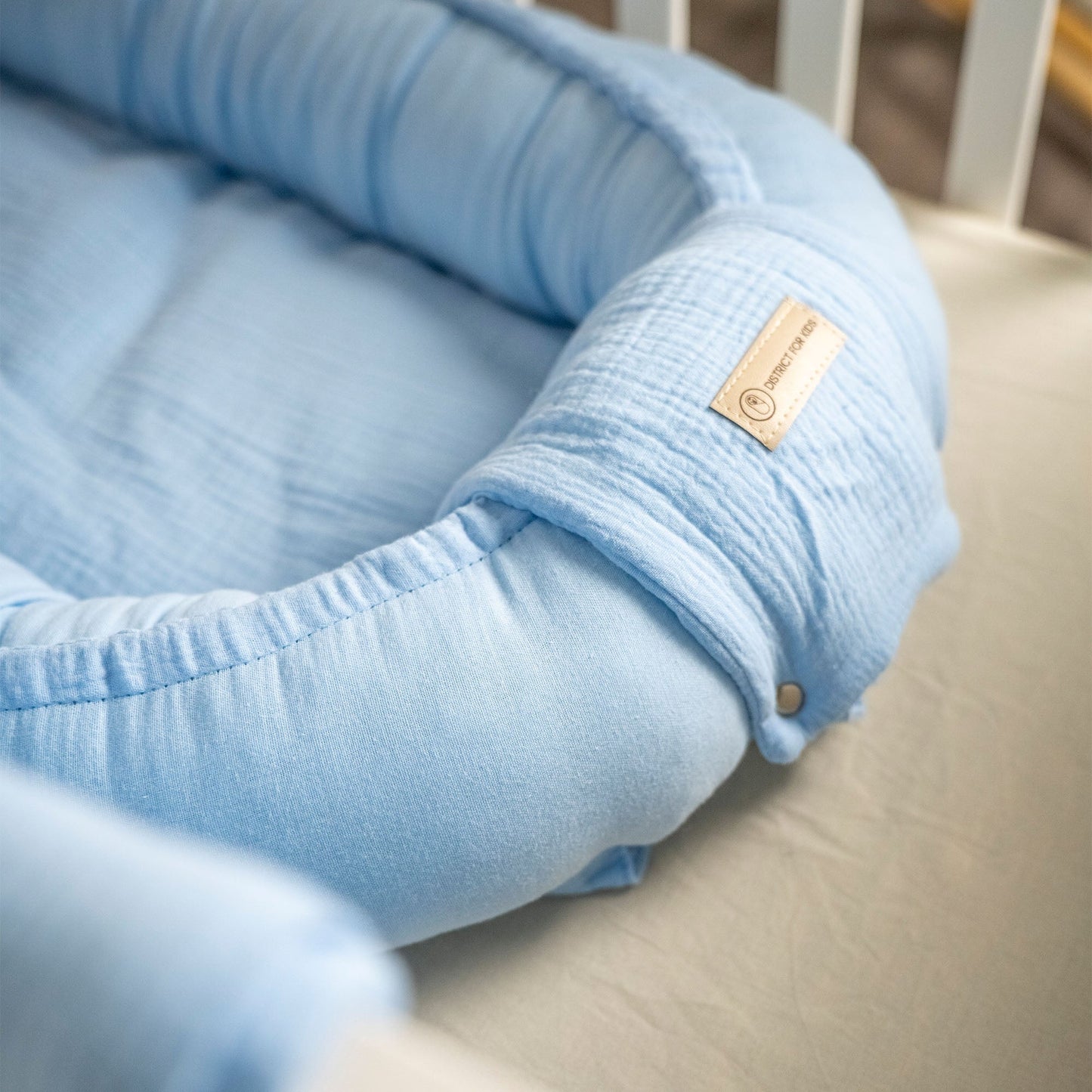 Babynestchen Musselin – Weicher mitwachsender Baby Kokon