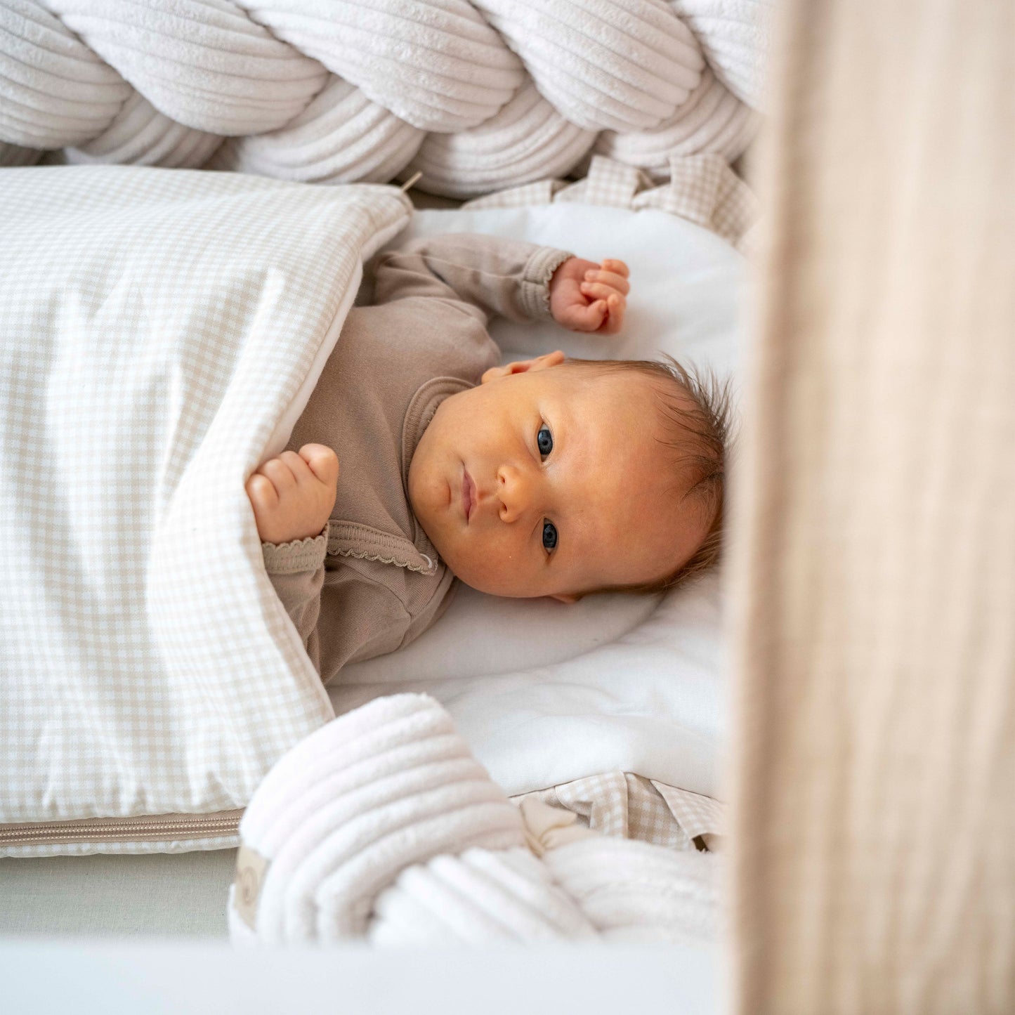 Babyschlafsack Dreamy Baumwolle kariert – Stylischer Ganzjahresschlafsack