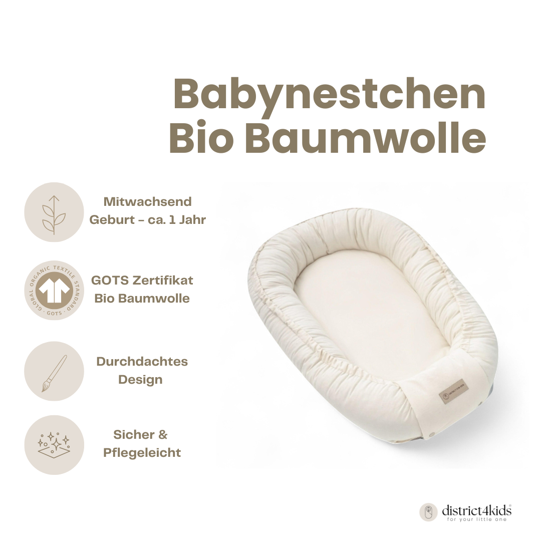 Babynestchen Bio Baumwolle – mitwachsender & nachhaltiger Baby-Kokon