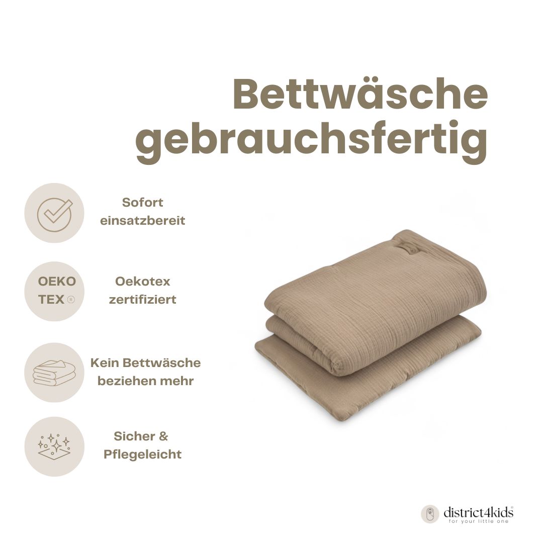 Bettwäsche gebrauchsfertig Musselin – Weich, Atmungsaktiv & Perfekt