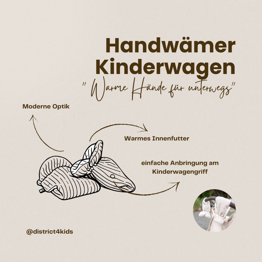 Handschuhe Bouclé Teddystoff Kinderwagen - Handwärmer