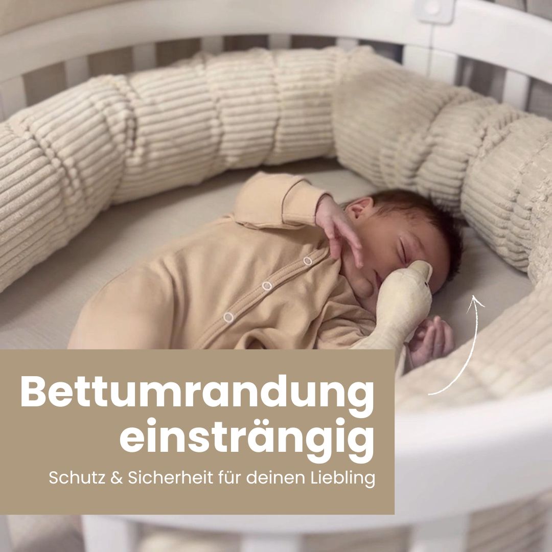 Bettschlange einsträngig Cord - Schutz, Komfort & Vielseitigkeit für dein Baby