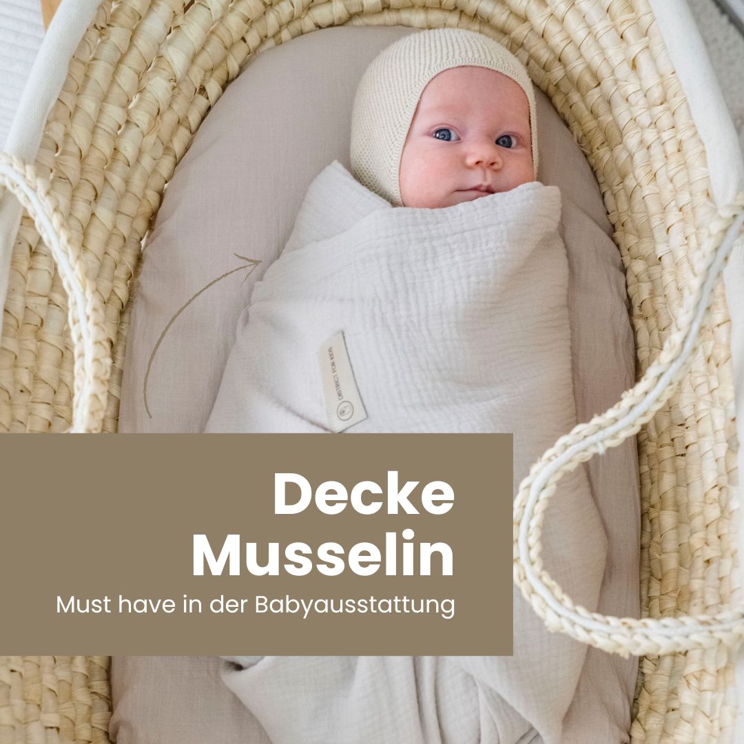 Decke Musselin - Mulltuch, Schmuse- & Puckdecke