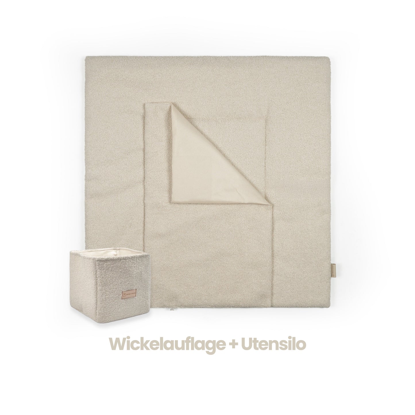Wickelauflage Teddy Bouclé mit Unterlage – natürlich & kuschelig für dein Baby