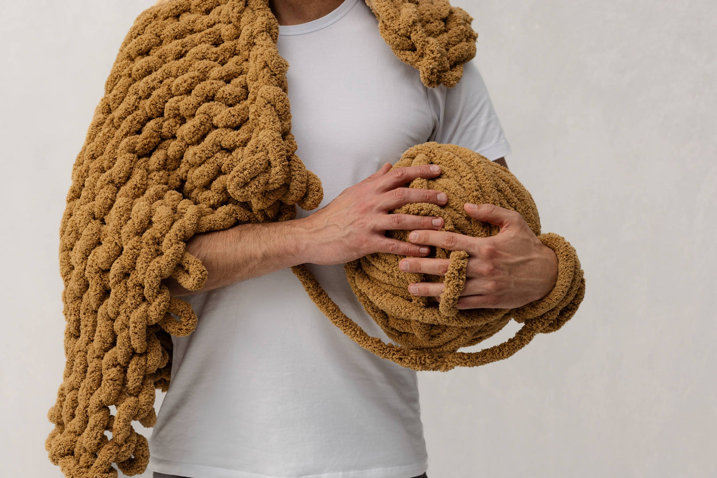 1KG Chenille-Garn Riesige flauschige Plüschwolle zum Armstricken
