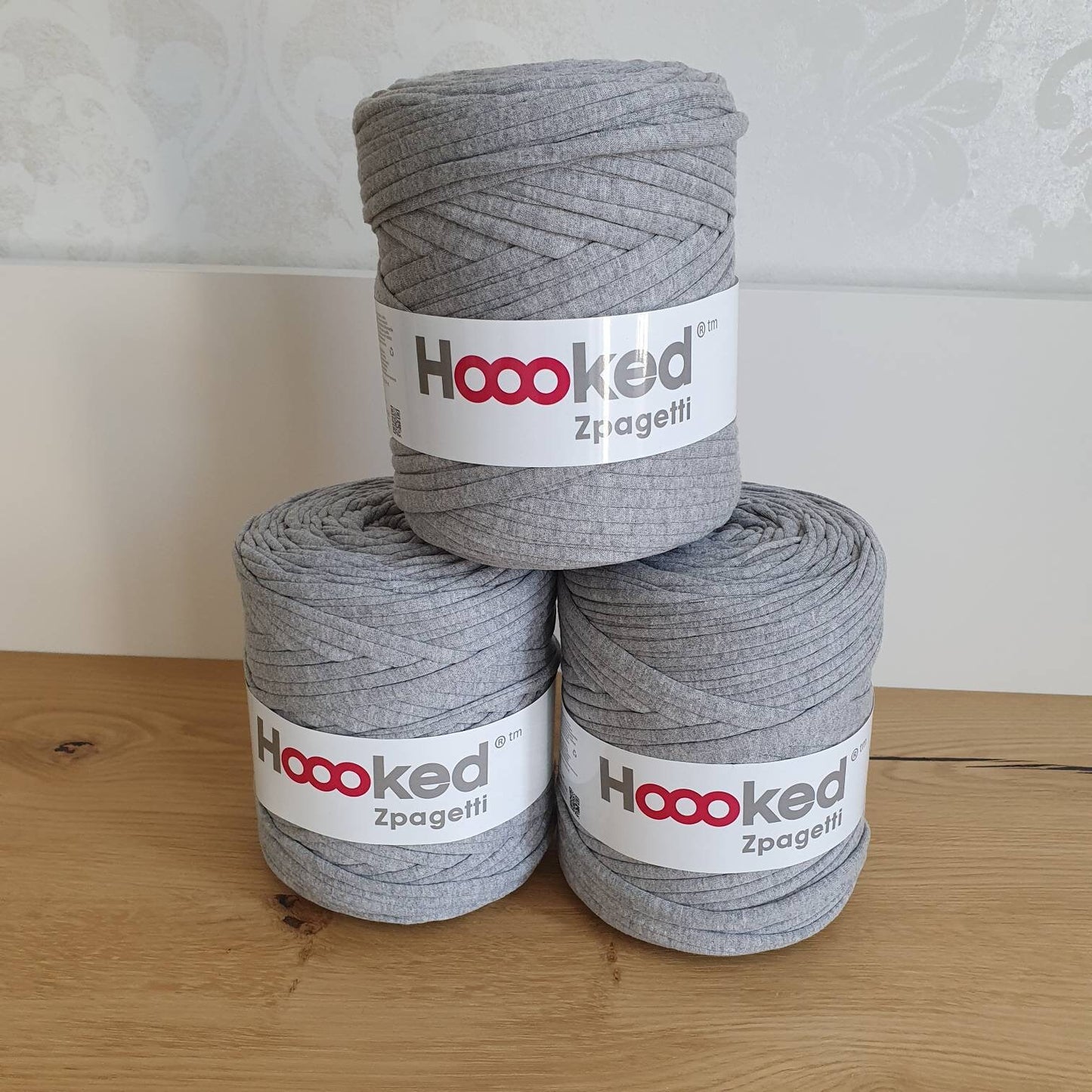 Textilgarn T-Shirt-garn Zpagetti 120m Hoooked Recycelt Baumwollgarn Jumbo-Häkelgarn