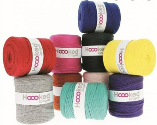 Textilgarn T-Shirt-garn Zpagetti 120m Hoooked Recycelt Baumwollgarn Jumbo-Häkelgarn
