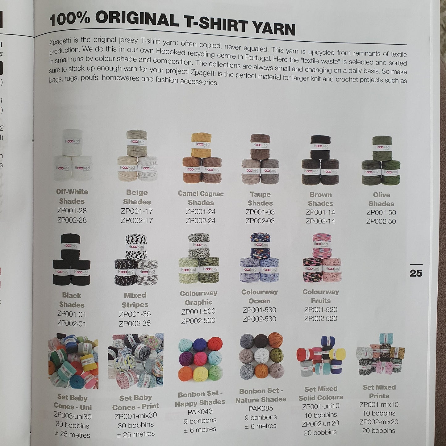 Textilgarn T-Shirt-garn Zpagetti 120m Hoooked Recycelt Baumwollgarn Jumbo-Häkelgarn