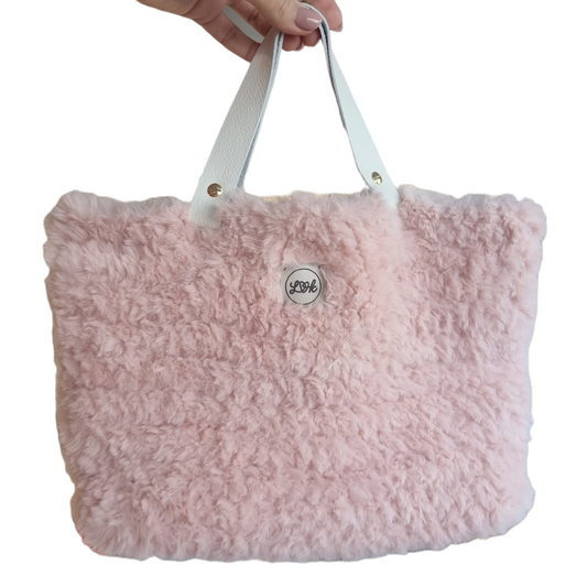 Cozy faux fur handbag