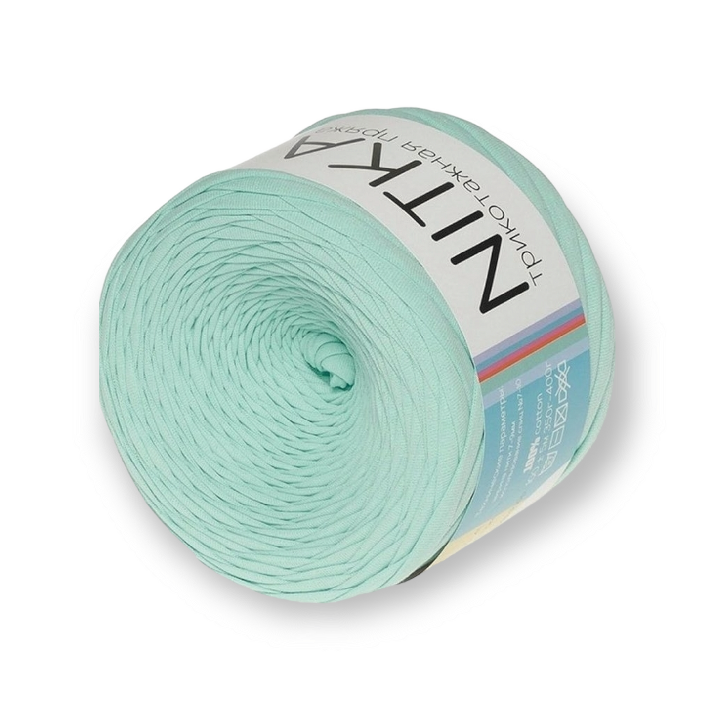 Color gradient yarn NITKA textile yarn from Russia 100% cotton 1A quality 100 meters roll always constant width jersey ribbon jersey yarn