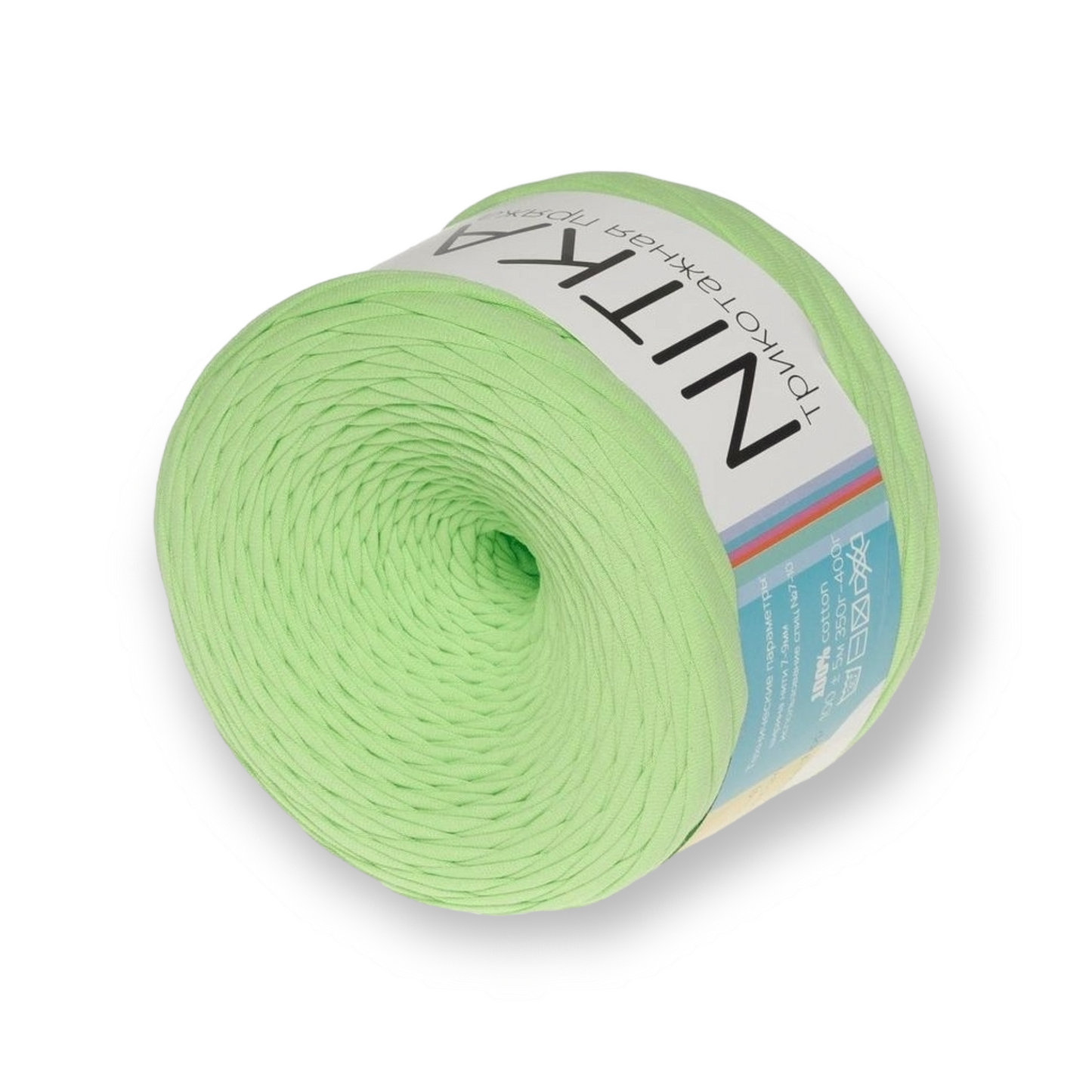 Color gradient yarn NITKA textile yarn from Russia 100% cotton 1A quality 100 meters roll always constant width jersey ribbon jersey yarn