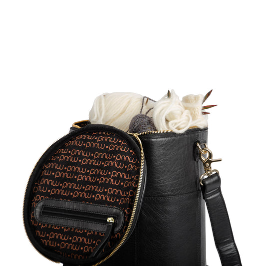 MUUD Saturn XL Limited Edition Handgemachte Ledertasche Stricktasche Kulturtasche Scherentasche