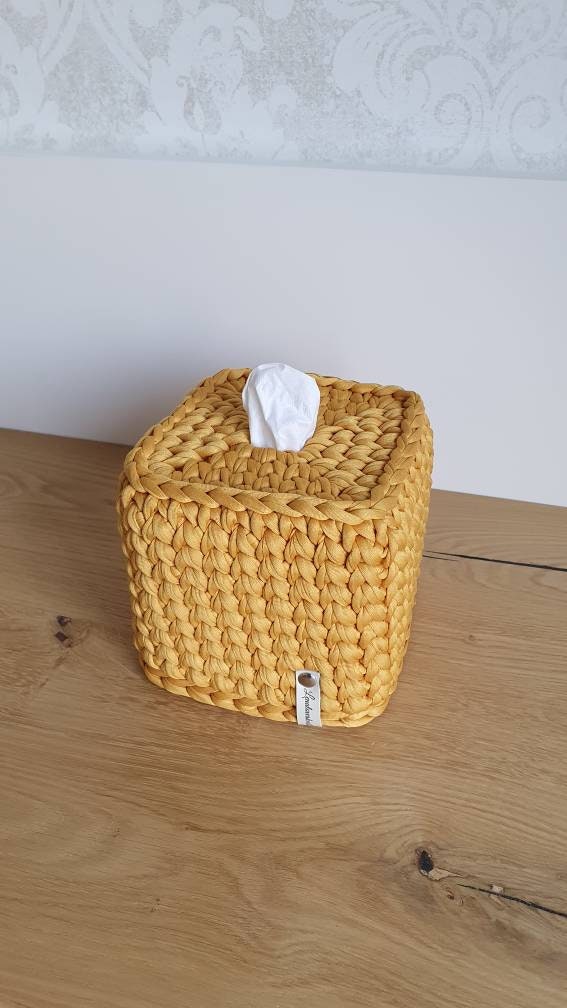 Handkerchief Box Handkerchief Box Tissuebox Tissuecover Crocheted
