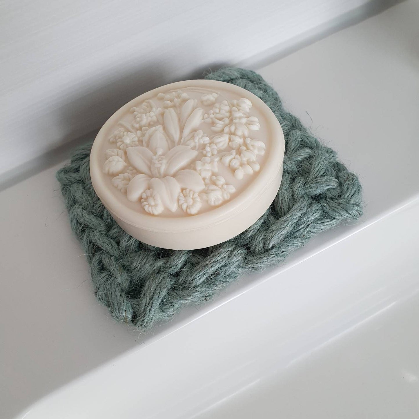 Base de savon crochetée en jute 100% naturel, robuste durable et sans plastique