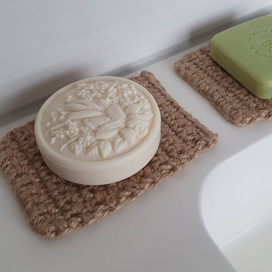 Soap cushion Soap tray Dishcloth dishwashing sponge made of jute yarn 100% vegan sustainable and plastic-free Zero Waste