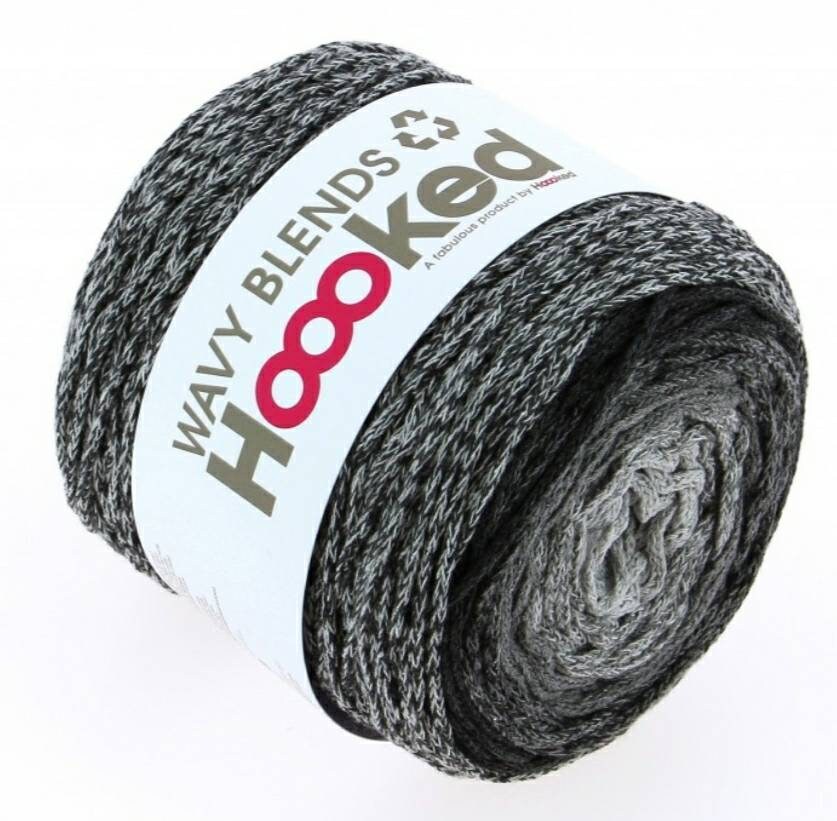 Hoooked Wavy Blends Gradient Yarn Bobbel Recycled Cotton Crochet Yarn Knitted Yarn Gradient Yarn cake Multicolor