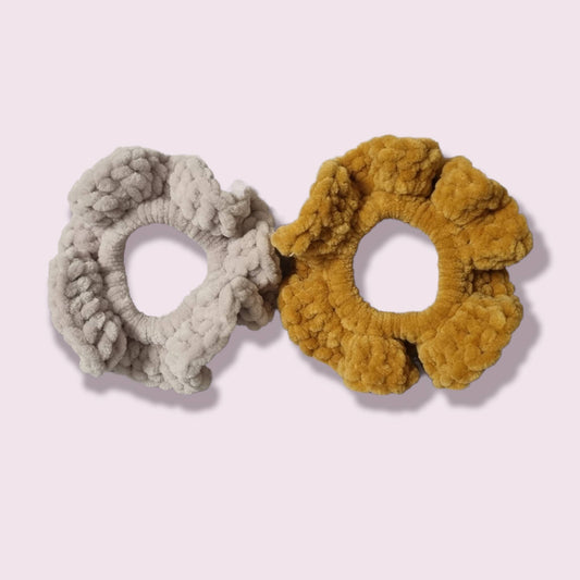 Velvet Scrunchy crocheted soft cuddly hair elastic bracelet bracelet